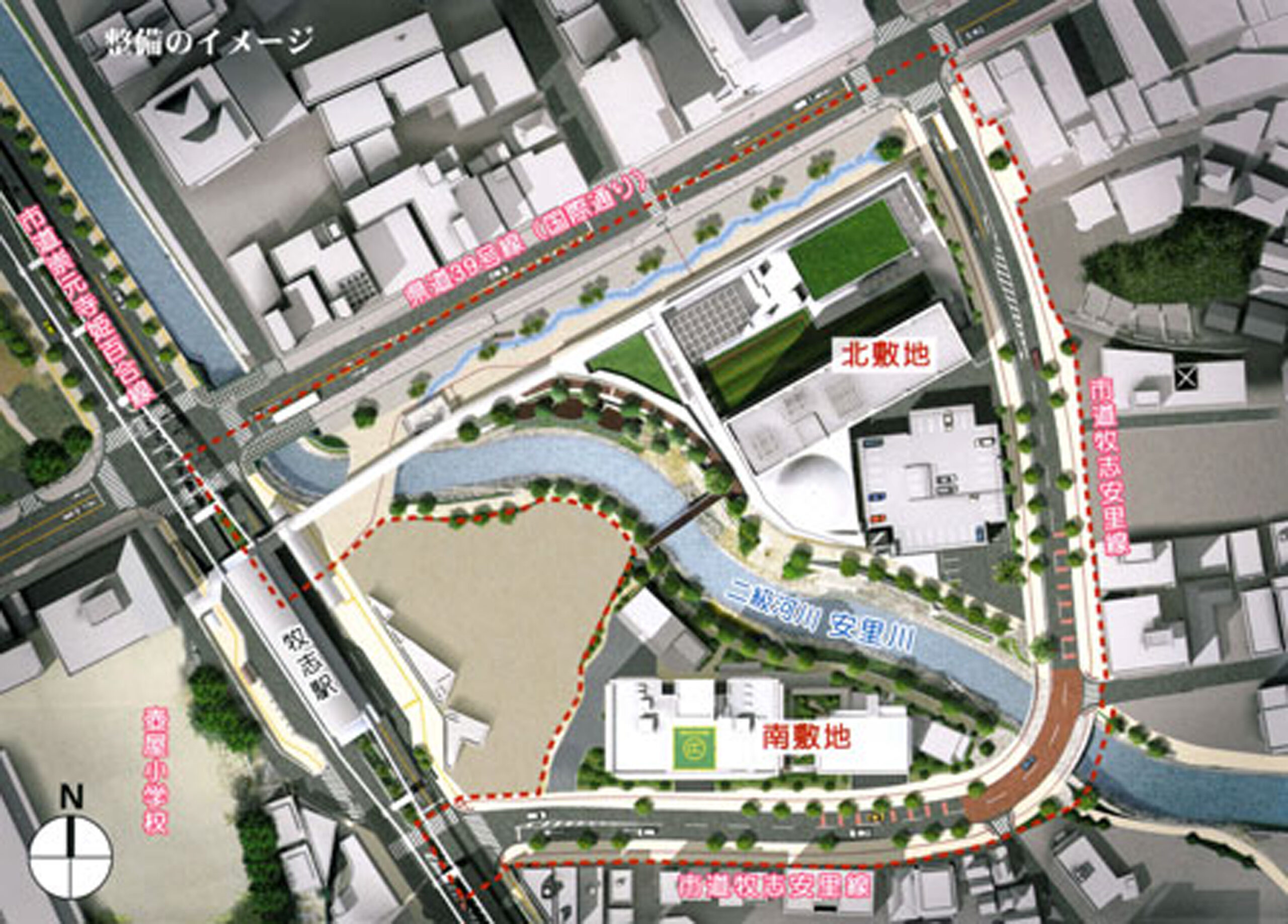 「牧志・安里地区第一種市街地再開発事業」2級河川 安里川の転流工事
