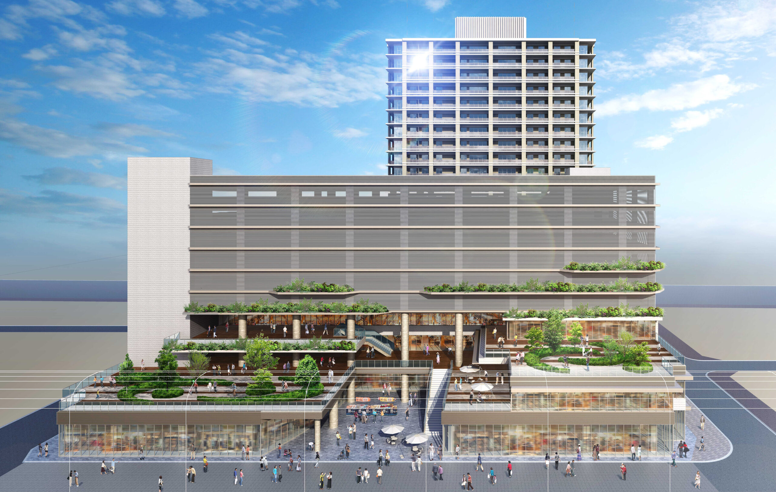 湊町三丁目Ｃ街区地区市街地再開発事業 「大京・野村不動産・三菱地所レジデンス」グループを住宅デベロッパーとして選定