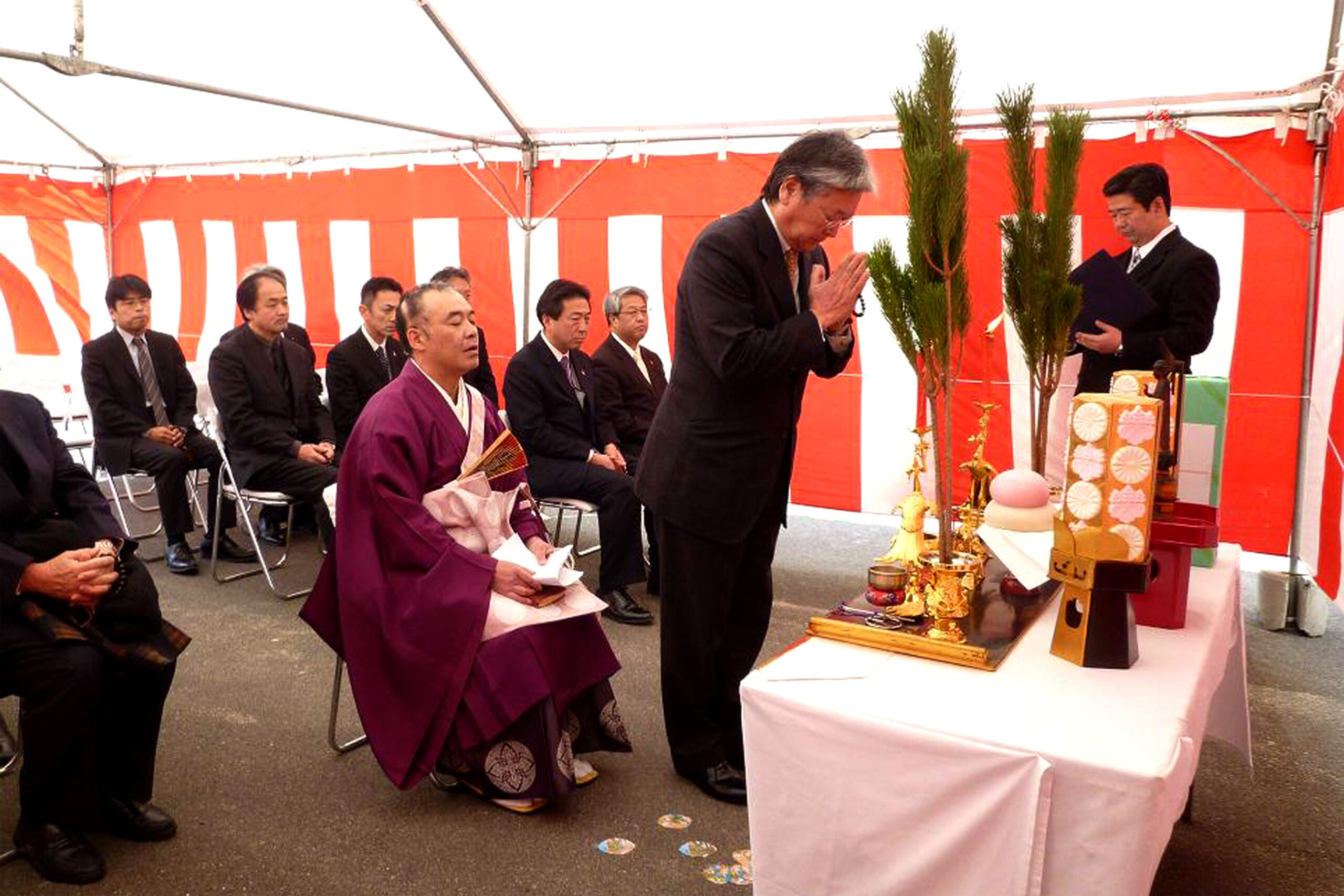 正覚寺（真宗高田派）新築工事 定礎式